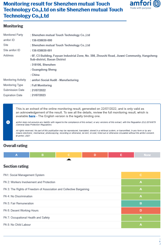 BSCI Overall Report